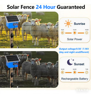 Caricatore Solare per Recinzione Elettrica, Portata 20 Miglia, Energizzatore 0.5J, Controller in Metallo PP, Impermeabile 6 Piedi, per Bestiame, Pollame e Predatori - Product Image 2
