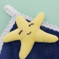 Serviette en microfibre douce de haute qualité, en velours corail, pour le visage des bébés, jouet en peluche, serviette à main pour le bain des enfants