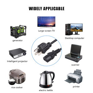 NEMA 5-15P Dây Điện 18 AWG AC Dây Điện 3 Prong USA 3Pin Cắm Để Tước Điện Dây Mở Rộng - Product Image 5