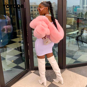 Nuova <span class=keywords><strong>Giacca</strong></span> Corta in Vera Pelliccia di Volpe Naturale Moda Invernale 2026 per Donna - Product Image 1