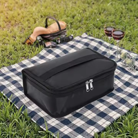 Pochette alimentaire isolante multifonctionnelle Sac isotherme à bento pliable en tissu Oxford pour pique-nique Utilisation quotidienne Pochette alimentaire isolante à la mode