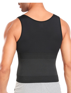 Gilet amincissant <span class=keywords><strong>pour</strong></span> homme, gaine de compression ventre plat, <span class=keywords><strong>corset</strong></span> ajustable à crochets - Product Image 6