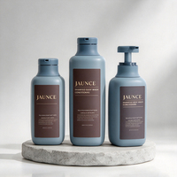 Ensemble de flacons carrés vides en plastique pour shampoing et savon liquide pour bébé avec logo personnalisé imprimé, emballage cosmétique à pompe