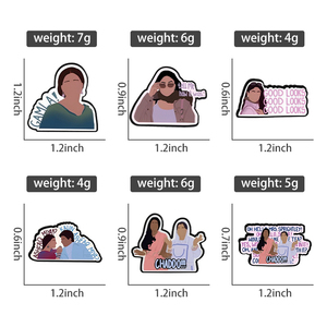 Società di produzione cinematografica spilla smaltata linea di personaggi di produzione televisiva e Film mi raccontano come sono stati gioielli con spilla con risvolto - Product Image 6