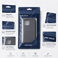 Emballage pour téléphone portable, pochette transparente auto-adhésive pour accessoires de téléphone, sac à fermeture éclair avec poignée