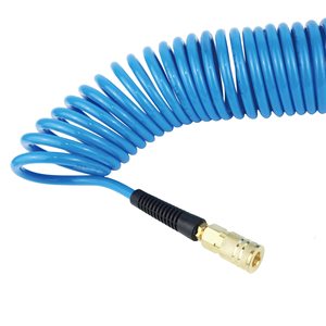 Pneumatic Coil Hose 69.57.5m PU Material With Copper Plated Quick Couplings For Air Compressor Tools - Product Image 2
