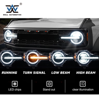 Pièces de rechange tout-terrain 4x4 de haute qualité LED Drl noir antibrouillard ABS antibrouillard pour Bronco raptor 2021-2023