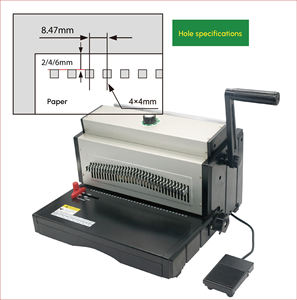 ET8707, máquina de encuadernación de alambre eléctrico resistente, 34 agujeros cuadrados, troqueles ajustables para calendarios, informes, contratos - Product Image 5