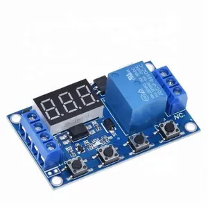 Retardo de ciclo de automação com display LED micro USB 5V, interruptor de 6-30V, interruptor de controle do temporizador, relé de tempo de atraso 6V 9V 12V 24V