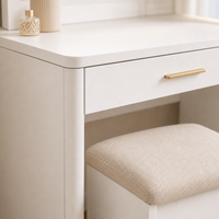 Miroir blanc professionnel moderne avec 3 modes d'éclairage, table de maquillage, table de toilette, panneau avec cadre en aluminium, chambre à coucher, salon