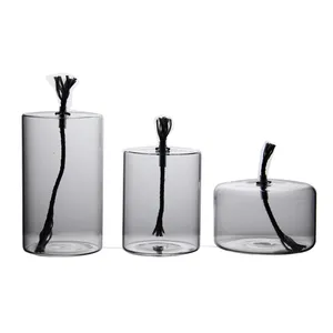 Lixa líquida recarregável ecológica, lâmpada redonda de vidro borosilicate com drenas