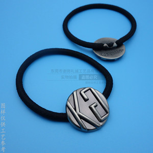 Coleteros con Patrón de Letras Metálicas Kyogoku, Níquel Antiguo, Accesorio para el Cabello Informal, Diseño Retro - Product Image 1