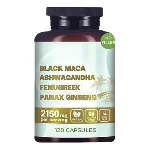 Suplementos Herbales de Ashwagandha y <span class=keywords><strong>Maca</strong></span> Negra <span class=keywords><strong>en</strong></span> Cápsulas para Adultos, que Proporcionan Energía y <span class=keywords><strong>Beneficios</strong></span> Antioxidantes, 120 Unidades - Product Image 1