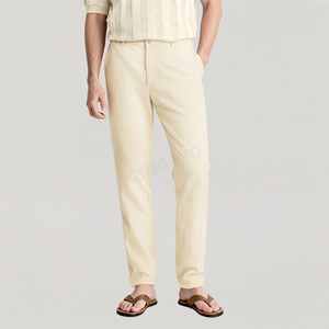 <span class=keywords><strong>Pantaloni</strong></span> <span class=keywords><strong>Estivi</strong></span> in <span class=keywords><strong>Lino</strong></span> per <span class=keywords><strong>Uomo</strong></span>, Leggeri, Traspiranti, di Alta Qualità, con Logo Personalizzato - Product Image 4