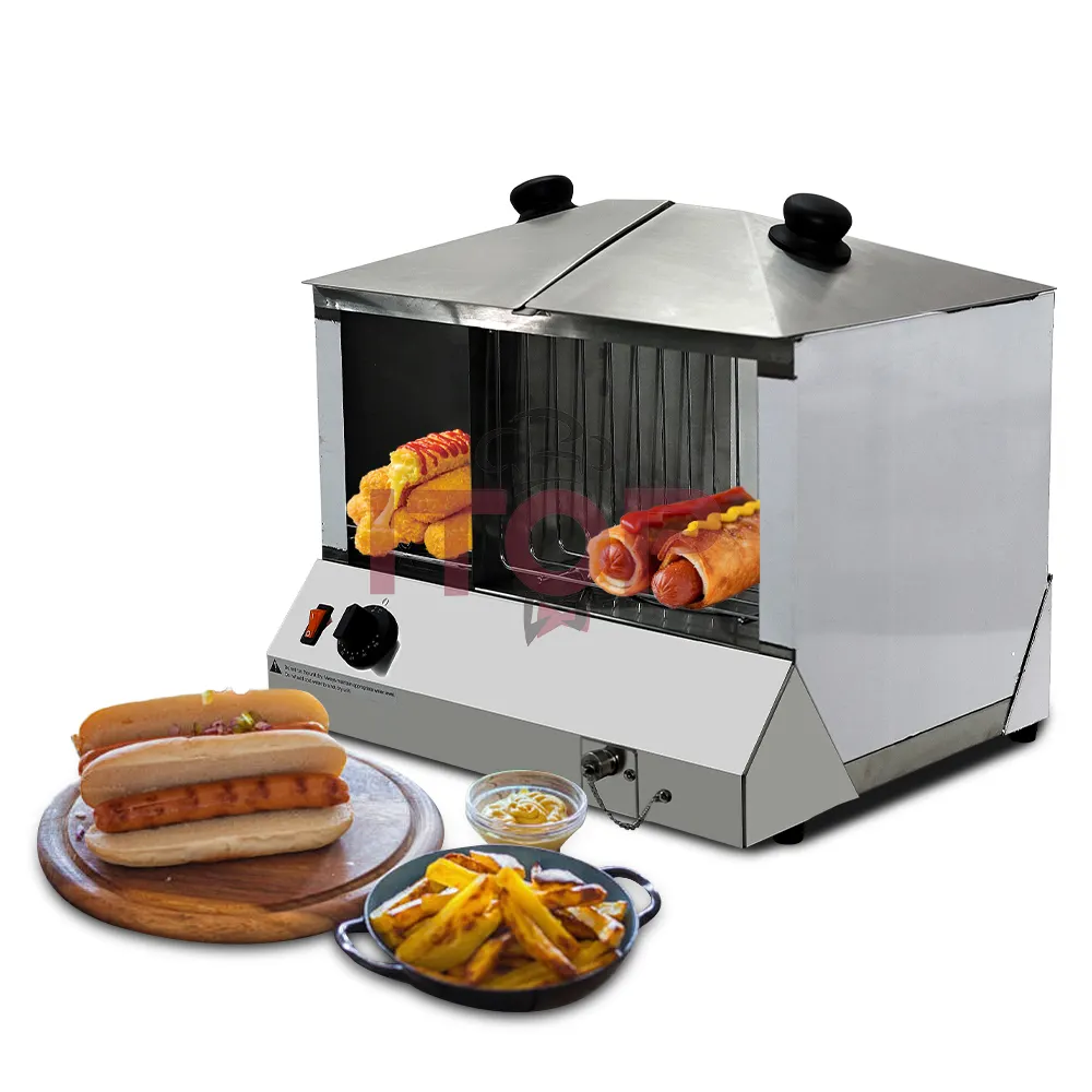 Présentoir à brioches pour Hot-Dog, comptoir d'exposition à pain 200, présentoir électrique à vapeur pour Hot-Dog avec chauffe-brioches