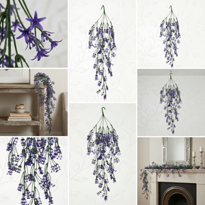 ดอกไม้ประดิษฐ์สีม่วงแบบแขวน ตกแต่งผนังบ้าน ระเบียง สวน และงานอีเว้นท์ - Product Image 6