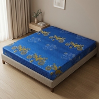 Tissu africain imprimé wax pour matelas, tissu en fibres chimiques pour quilting, tissu tricoté chaîne imprimé sablé avec poudre d'or