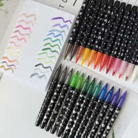 Marqueurs de peinture à paillettes de 12 couleurs - Stylos acryliques à base d'eau à pointe fine pour la peinture sur roche, le bois, la toile, la céramique, le verre, les chaussures