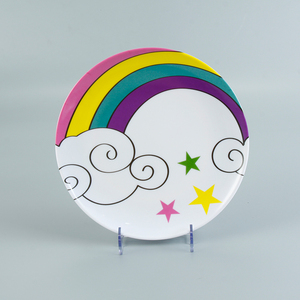 Alta Qualidade Melamina Louça Unicórnio Personalizado Impresso Pratos de Jantar e Bowl <span class=keywords><strong>Set</strong></span> 100% A5 Melamina Louça Kids Dinnerware - Product Image 3