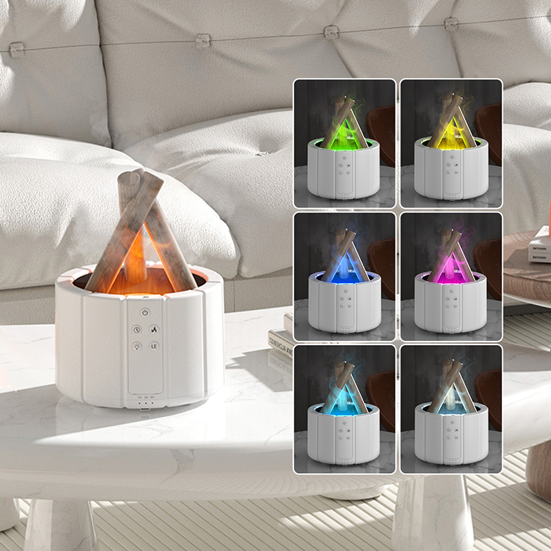 White (colorful flame light)