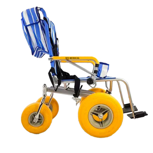 Fauteuil roulant de plage compact KSM-SW2 Ocean Walk, étanche, en aluminium et acier inoxydable, repose-pieds réglable, certifié CE pour personnes âgées - Product Image 5