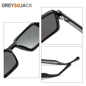 Lunettes de soleil carrées unisexes Grey Jack, monture TR, verres TAC, protection UV400, couleur noire, pour le soleil, les voyages et la mode - Product Image 3