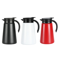 Carafe à café isotherme Olerd 1000 ml classique, écologique, en acier inoxydable à double paroi avec poignée