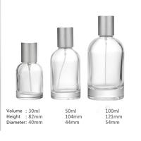 Bouteilles de parfum rondes de luxe 30ml 50ml 100ml, emballage cosmétique, bouteille en verre pour faveurs de mariage avec dessus de pulvérisation
