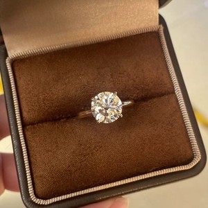 Anillo de Oro de 18K con Diamante Cultivado en Laboratorio con Certificación IGI, Estilo Vintage, Engaste Halo Redondo de 1ct 2ct 3ct, para Colecciones de Bodas Retro - Product Image 3