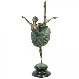 Statuetta <span class=keywords><strong>in</strong></span> Poliresina di Ballerina Danzante <span class=keywords><strong>in</strong></span> <span class=keywords><strong>Bronzo</strong></span> - Product Image 5