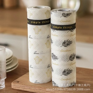 Porte-serviettes en papier en bois massif, support circulaire vertical pour rouleaux de cuisine, support de rangement absorbant l'huile pour usage domestique - Product Image 2