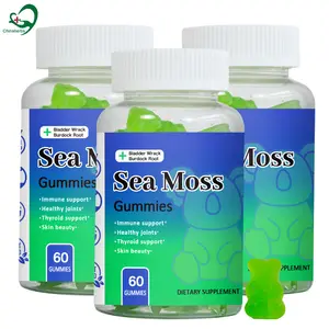 Irish Sea Moss Gummies Organic Seamoss Bladderwrack integratore di radice di bardana per bambini e adulti orsetti gommosi vegani senza zucchero