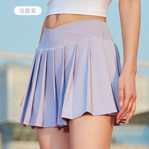 Kadın Crossover yüksek belli fırfır katmanlı egzersiz atletik Golf Skort tenis etekler ile cepler - Product Image 5