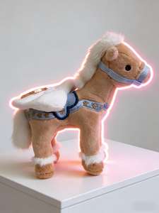 Jouet en peluche en coton PP fait main, figurine de cheval pour enfants, cheval du zodiaque, machine à griffes - Product Image 1