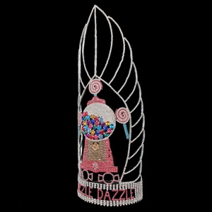 <span class=keywords><strong>Machine</strong></span> à Bonbons en Cristal Strass de 20 Pouces, Conception de Grande Couronne, Concours de Beauté, Princesse, Diadème en Métal, Événement, Fête, Grandes Couronnes - Product Image 2