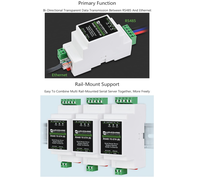 Servidor Ethernet Industrial AIsmartlink RS485 a RJ45, Convertidor TCP/IP a Serial con Montaje en Riel