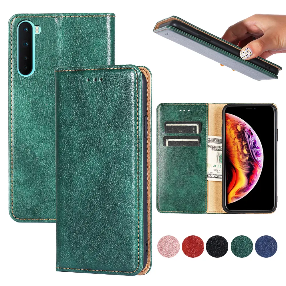 Luxury Leather Wallet Case for Oneplus Nord N100 N10 9R 8T 8 7 6 6T 5 5T 3 3T Book Cover Card Slots Magnetic Flip Phone Case