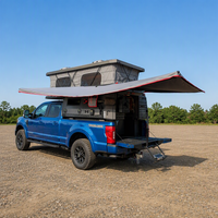 Tente de camping de luxe moderne 4x4 à toit rigide coulissant, imperméable, pop-up, légère, pour 2-3 personnes, pour camionnettes et remorques de voyage