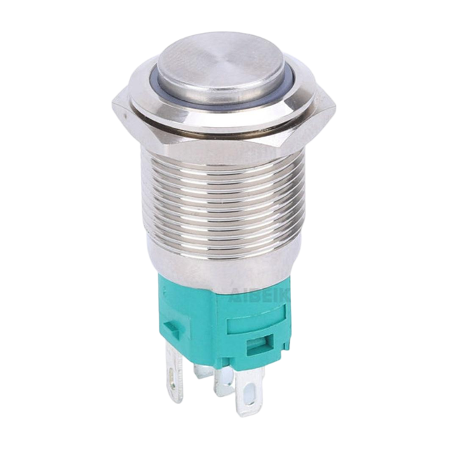 16mm High Head Momentary/Latching Push Button Switch 1NO1NC 3A  Ring Light Illuminated  IP65 Waterproof for Industrial Control