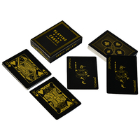 Personalized Custom Printings Both Sides Luxury Black Washable Social Gatherings Party Pvc Plastic Poker Playing Cards for Sale