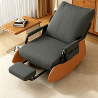 Fauteuil inclinable à bascule en velours côtelé Tenghang avec repose-pieds, dossier réglable, canapé individuel pour salon, chambre à coucher, siège de relaxation
