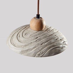 Lampe suspendue vintage Wabi-Sabi en pierre, luminaire décoratif LED pour salon, salle à manger, chevet, café, hôtel - Product Image 4