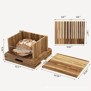 ที่ตัดขนมปังไม้ไผ่ Ruofeng ถาดไม้เนื้อแข็งอเนกประสงค์สำหรับเสิร์ฟในครัว - Product Image 3