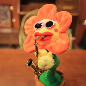 Juguete Musical de Peluche con Forma de Girasol, Canta, Baila, Repite, Habla, Graba, 120 Canciones, Divertido y Creativo, Saxofón, Juguete para Niños - Product Image 3