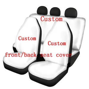 Caliente de encargo logotipo/imagen/Diseño/Nombre/texto/foto 3D impresión completa cubierta de asiento de coche Universal ajuste Auto accesorios cubierta de asiento de coche Set completo