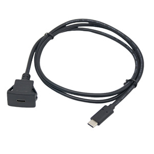 Câble USB 3.1 Type C Mâle vers Femelle pour Tableau de Bord Automobile, Étanche, Charge Rapide, 1M 2M, Noir - Product Image 3
