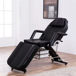 Lit de Salon de Beauté Pliant Multifonctionnel avec Revêtement en Cuir, Cadre Métallique, Design Moderne, Lit de Massage à Double Usage en Plastique - Product Image 4