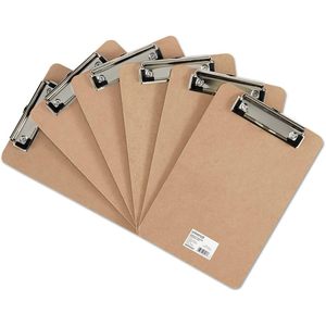UNV05561 Porte-documents universel en carton rigide brun de 1/2 po avec clip, capacité de 6 unités par paquet, pour feuilles de 5 po x 8 po - Product Image 1