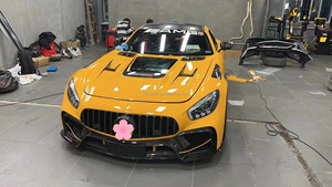 ชุดแต่งกันชนหน้า-หลัง AMG GTS 2015-2021 คาร์บอนไฟเบอร์ครึ่งชิ้น สำหรับ Mercedes Benz AMG GTS ชุดแต่งกันชนหน้า-หลังแบบ Facelift - Product Image 2
