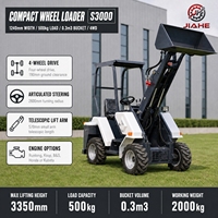 Mini-chargeur télescopique compact de 2 tonnes avec pelle frontale, fabriqué en Chine